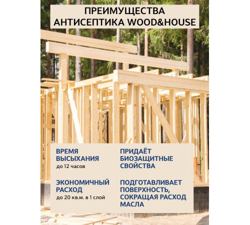 Заказать ГРУНТОВОЧНЫЙ АНТИСЕПТИК WOOD & HOUSE в Краснодаре, Краснодарский край